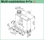 FRS-MVK 4+1-51/125 tip. Multiosztódoboz  HELIOS FRS ovális flexibilis csőrendszerhez NA 51 mm 